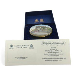 HALCYON DAYS Duke of Edinburgh Castle England Enamel 133/250 Limited Edition
